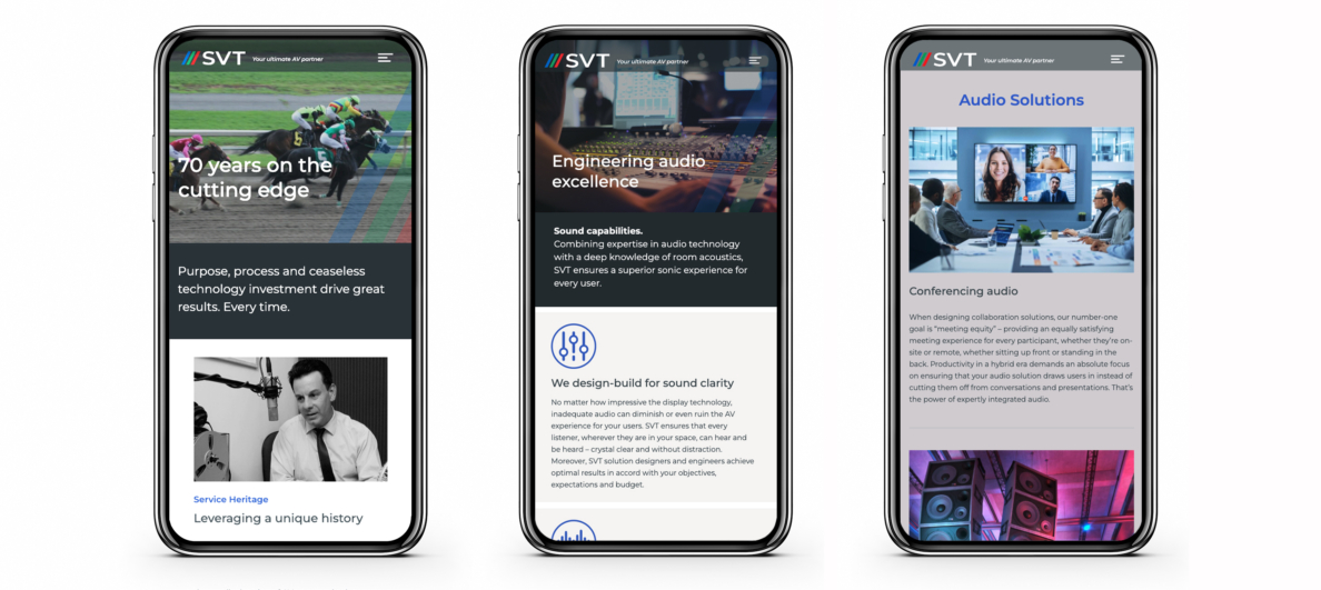 SVT Website Mobile View