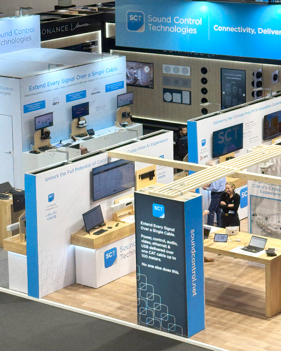 SCT's booth at ISE 2025